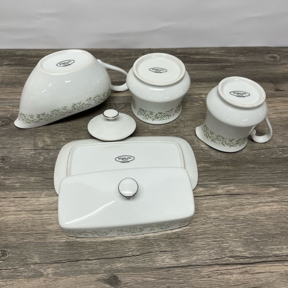 Sterling China Springtime Floral Butter Sugar Creamer Gravy Set Japan - Picture 8 of 16